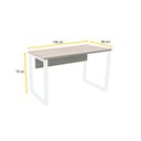 Ver imagem 2 de MESA P/ ESCRITÓRIO 150X60 PANDIN P25TUB - NOGUEIRA/BRANCO