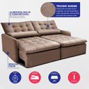 Ver imagem 3 de Sofá sem Caixa Retrátil 1,60m Softgel Celeste Velusoft Castor Cama Inbox