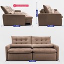 Ver imagem 4 de Sofá sem Caixa Retrátil 1,60m Softgel Celeste Velusoft Castor Cama Inbox