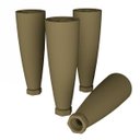 Ver imagem 1 de Kit 4 Pés Cônicos para Cozinha Emily Marrom/Bronze