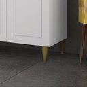 Ver imagem 3 de Kit 4 Pés Cônicos para Cozinha Emily Marrom/Bronze