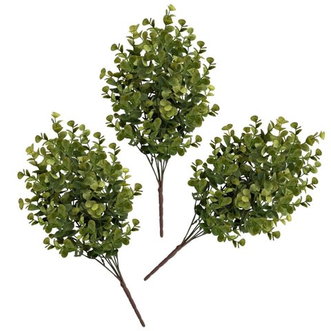 Kit 3 Buquês de Eucalipto Artificial 40cm com 6 Hastes – Decoração Permanente Elegante