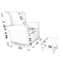 Ver imagem 3 de Poltrona Aquila Amamentação Balanço e Puff Baby Begeclaro