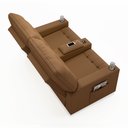 Ver mais imagens de Poltrona Reclinável para Cinema Parma 2 Lugares Baú Usb Pu Caramelo Fh1 - D'Rossi