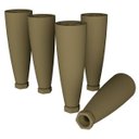 Ver imagem 1 de Kit 5 Pés Cônicos para Cozinha Emily Marrom/Bronze