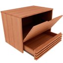 Ver imagem 3 de Gabinete de Banheiro 60 Cm 1 Porta 1 Gaveta Sâmia Amêndoa