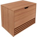 Ver imagem 1 de Gabinete de Banheiro 60 Cm 1 Porta 1 Gaveta Sâmia Amêndoa