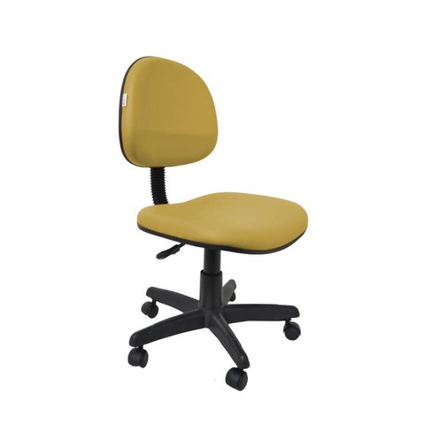 Cadeira Executiva Giratoria Zeus - Couro Sintetico Corano - Amarelo