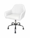 Ver imagem 3 de Poltrona Giratória Diamante Corino Base Cromada Regulagem de Altura Escritório Recepção Home Office