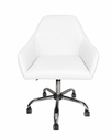 Ver imagem 2 de Poltrona Giratória Diamante Corino Base Cromada Regulagem de Altura Escritório Recepção Home Office