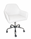 Ver imagem 1 de Poltrona Giratória Diamante Corino Base Cromada Regulagem de Altura Escritório Recepção Home Office