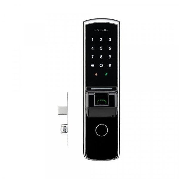 Kit 1 Fechadura Digital Biométrica com Rolete FDE-201R 1 Olho Mágico para Porta 26 a 46mm Pado - 4