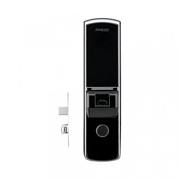 Kit 1 Fechadura Digital Biométrica com Rolete FDE-201R 1 Olho Mágico para Porta 26 a 46mm Pado - 3