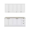 Ver mais imagens de Cozinha Compacta 200cm Americana 4 Peças 9 Portas 3 Gavetas Henn - Branco Hp Fosco/calcare