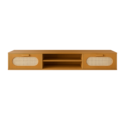 Rack Suspenso Santorini 180cm Mdf com 2 Gavetas:nature