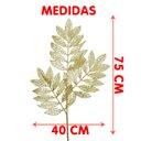 Ver imagem 4 de Folhas Plantas Decoração Natal Gliter Dourado 75cm Kit 10pçs