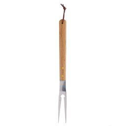Garfo Para Churrasco Aço Inox Com Cabo de Bambu Lyor - 2