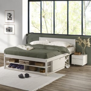 Cama Casal Multifuncional Madeira Maciça Irara CabeCasa MadeiraOriginals