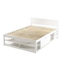 Ver imagem 2 de Cama Casal Multifuncional Madeira Maciça Irara CabeCasa MadeiraOriginals Branco/Lavado