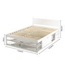 Ver imagem 7 de Cama Casal Multifuncional Madeira Maciça Irara CabeCasa MadeiraOriginals Branco/Lavado