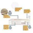 Ver mais imagens de Cama Casal Multifuncional Madeira Maciça Irara CabeCasa MadeiraOriginals Branco/Lavado