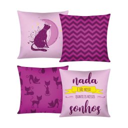 Kit de Almofadas Modernas - Gato Roxo Vivart - 1