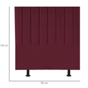 Ver imagem 3 de Cabeceira Estofada Cama Box Solteiro 90 Cm Catarina Suede e Frame:bordô