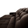 Sofá Retrátil/Reclinável Alaska 2,10m Suede Veludo Chocolate c/ Molas no Assento - King Kong - 6