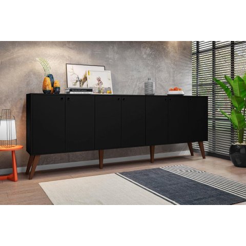 Aparador Buffet Nicaragua Preto Brienza Movelaria