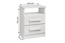 Ver imagem 2 de Mesa de Cabeceira Firenze 2 Gavetas com Nicho - D Doro Cinamomo/off White