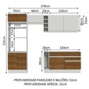 Ver imagem 4 de Armário de Cozinha Completa 270cm Branco/Rustic/Branco Jade Madesa 09