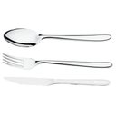 Ver imagem 1 de Faqueiro 12 Pessoas Garfos Colheres Facas de Churrasco Inox Siena Mesa Posta Servir