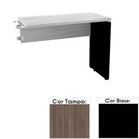 Ver imagem 1 de Mesa de Escritório Complemento 90 x 45cm Pé Painel Pe25 em MDP Cor Walnut e Base Preta