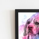 Ver imagem 2 de Quadro Cachorro Beagle Tinta Aquarela Moldura 20x30cm