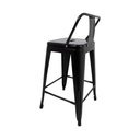 Ver imagem 4 de Banqueta Tolix Média com Encosto Preta