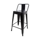 Ver imagem 1 de Banqueta Tolix Média com Encosto Preta