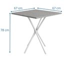 Ver imagem 4 de Conjunto Mesa com 4 Cadeiras 541.Sli e Tampo Quadrado Diamante Branco/Cinza Perola/Cin Nobuck