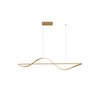 Pendente Moderno Luxo Slim Minimalista Perfil Curvo Led Integrado 1,00m - Dourado - 1
