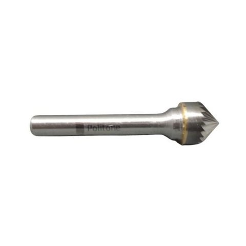 Lima/Fresa MD Cônica 90º Corte Simples Politone Ø6x3mmx50 haste6mm