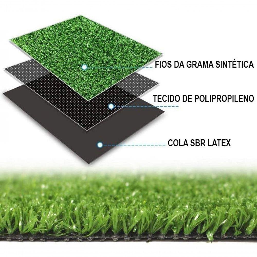 Grama Sintética 12mm com Proteção Uv 2,00 X 2,50m (5m²) - 4