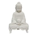 Ver imagem 1 de Escultura Buda Levitando Branco em Po de Marmore 25cm