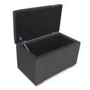 Ver imagem 4 de Recamier Puff Baú Organizador no Boucle com Cinto Caramelo:grafite