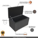 Ver imagem 6 de Recamier Puff Baú Organizador no Boucle com Cinto Caramelo:grafite