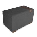 Ver imagem 2 de Recamier Puff Baú Organizador no Boucle com Cinto Caramelo:grafite