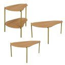 Ver imagem 2 de Mesas de Centro e Mesa Lateral P/ Sofá Dalla Costa 100% Mdf Cor:freijó