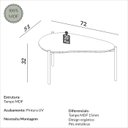 Ver imagem 4 de Mesas de Centro e Mesa Lateral P/ Sofá Dalla Costa 100% Mdf Cor:freijó