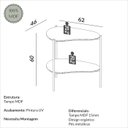 Ver imagem 5 de Mesas de Centro e Mesa Lateral P/ Sofá Dalla Costa 100% Mdf Cor:freijó