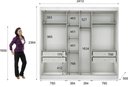 Ver imagem 4 de Guarda Roupa Casal 3 Portas 4 Gavetas - Diamond-Branco - Móveis Novo Horizonte