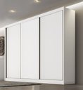 Ver imagem 1 de Guarda Roupa Casal 3 Portas 4 Gavetas - Diamond-Branco - Móveis Novo Horizonte