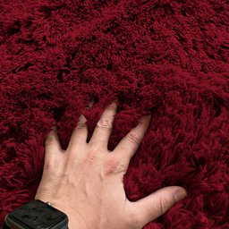 Tapete para Sala e Quarto Felpudo Cronos Casa Dona 200x240 Cm Vermelho - 3